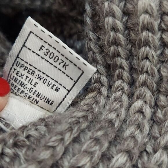 UGG Classic Cardy Gray Tall Knit Boots Sz 7 - Picture 9 of 9